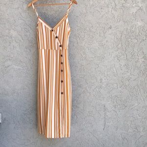 Striped Yellow & White Summer Dress